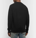 Balmain - Metallic Logo-Print Loopback Cotton-Jersey Sweatshirt - Black