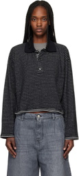 mfpen Black Cropped LS Polo