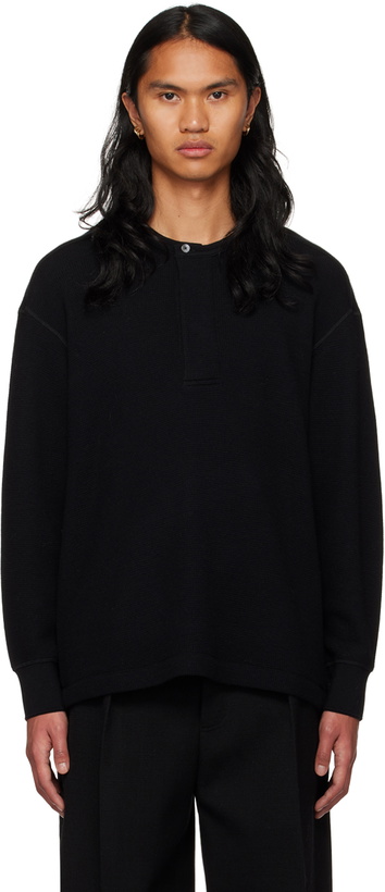 Photo: ZEGNA Black Boxy Henley