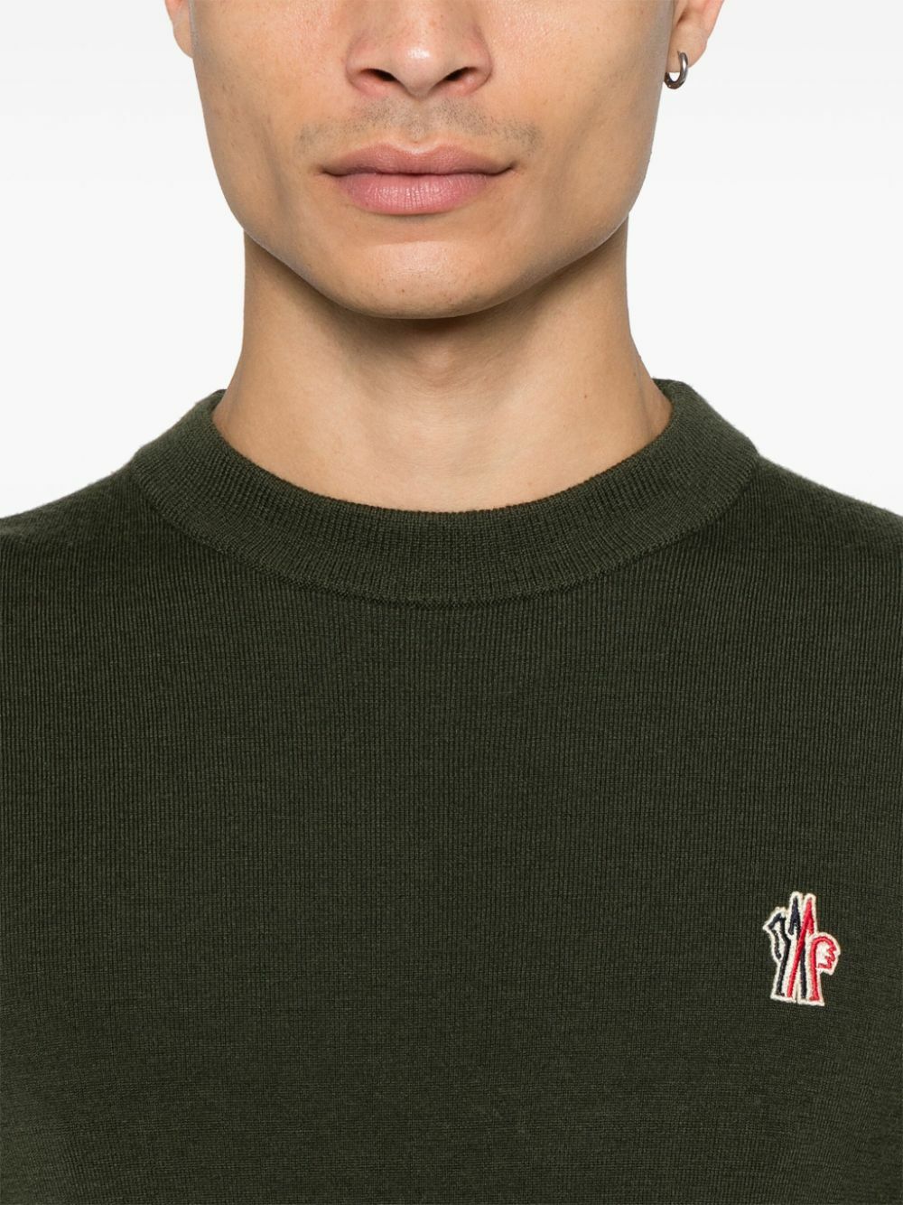 GRENOBLE Crew Neck Wool Blend Pullover with Fairisle Motif Knitted main image 0