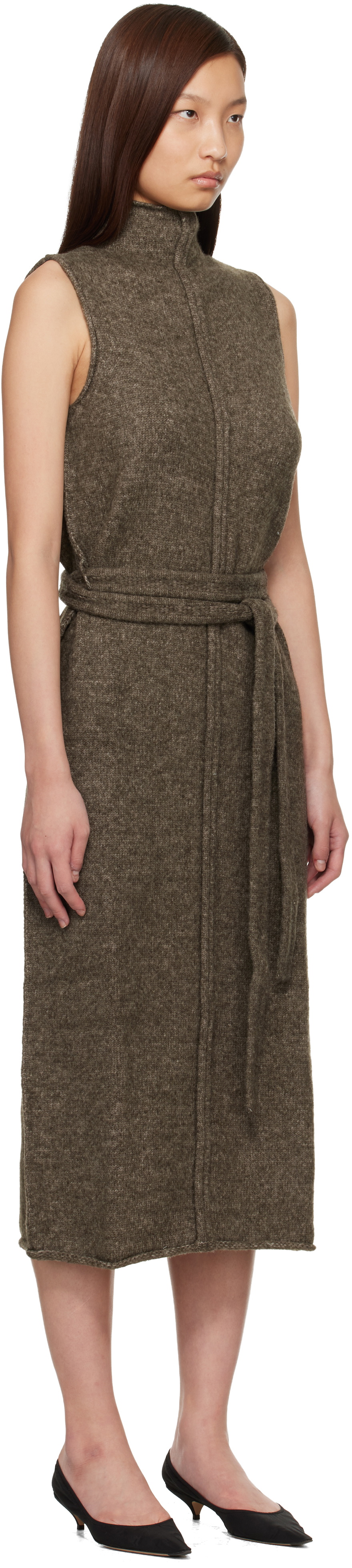 Proenza Schouler Brown Proenza Schouler White Label Zola Knit Midi Dress