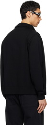 Courrèges Black Zipped Wool Cardigan
