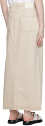 Grlfrnd Beige Blanca Maxi Skirt