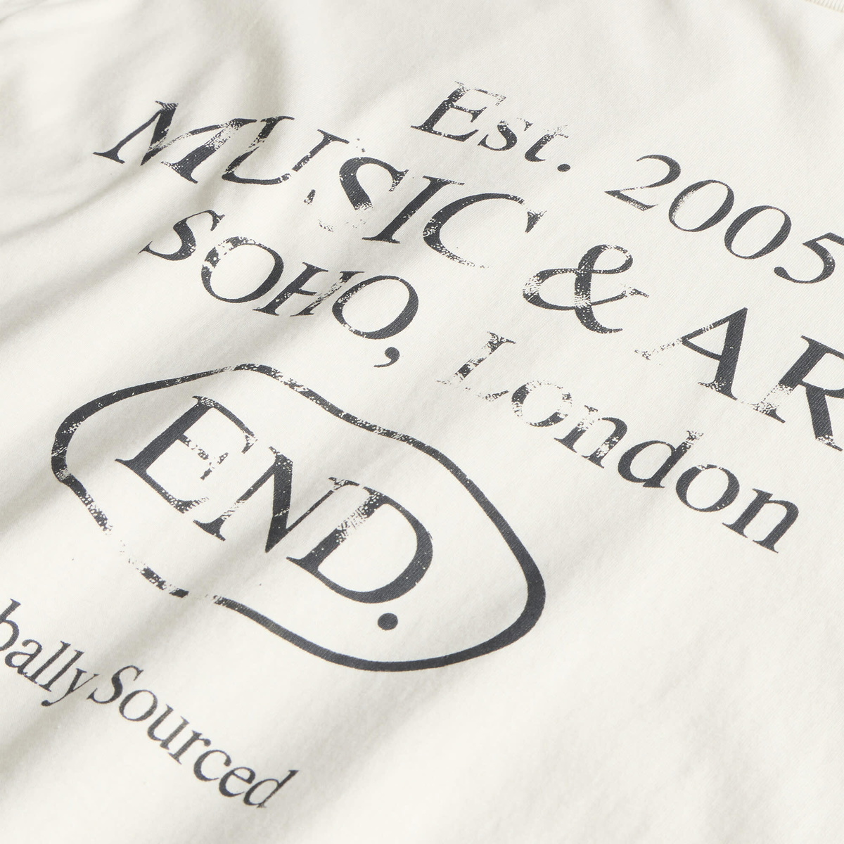 END. Worn Established LS T-shirt in Smoke White