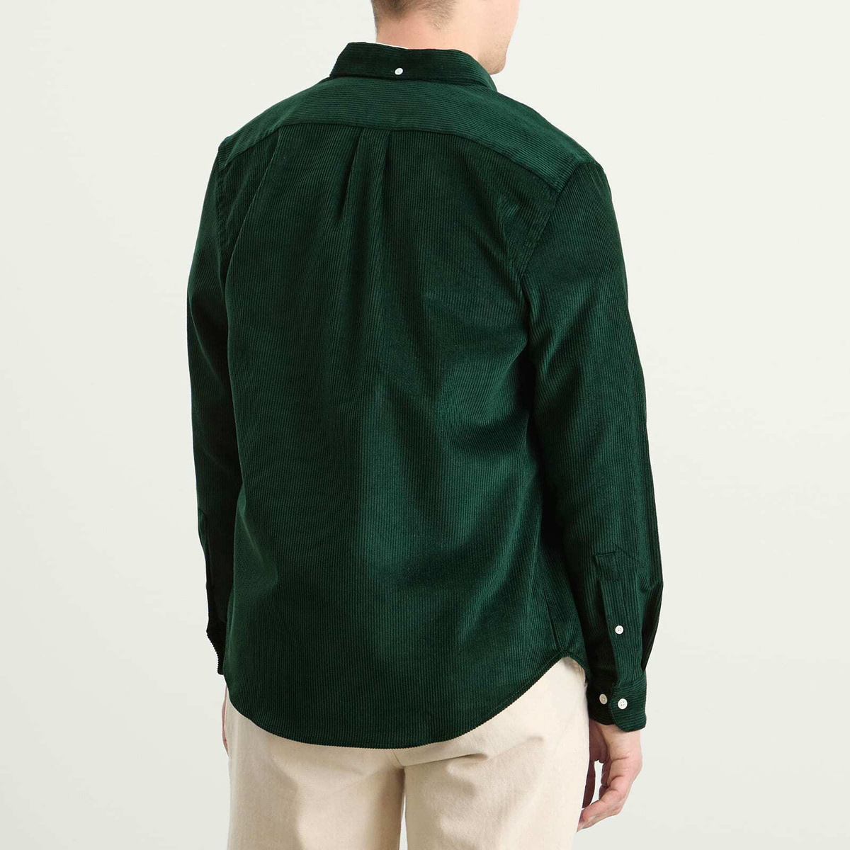 Portuguese Flannel Men's Lobo Button Down Corduroy Shirt in Green