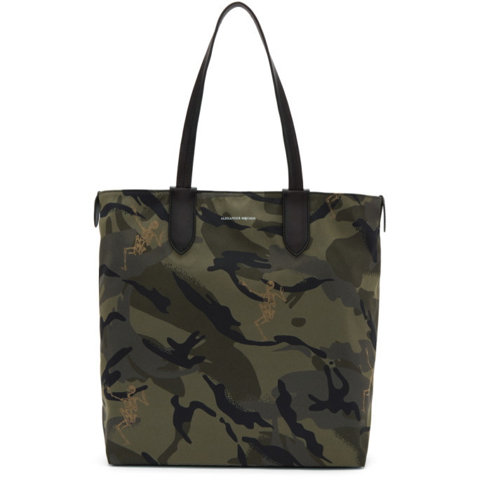 Photo: Alexander McQueen Khaki New Shopper 33 Tote