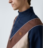 Valentino Colorblocked logo zip-up sweatshirt
