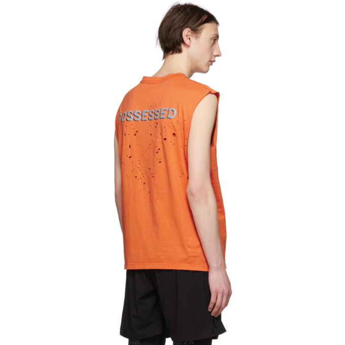 Satisfy Orange Cult Moth Eaten Muscle T-Shirt