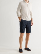THOM SWEENEY - Slim-Fit Linen Drawstring Shorts - Blue