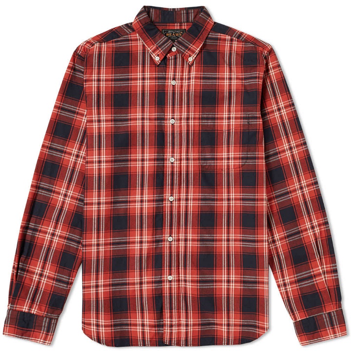 Photo: Beams Plus Button Down Twill Shirt Red