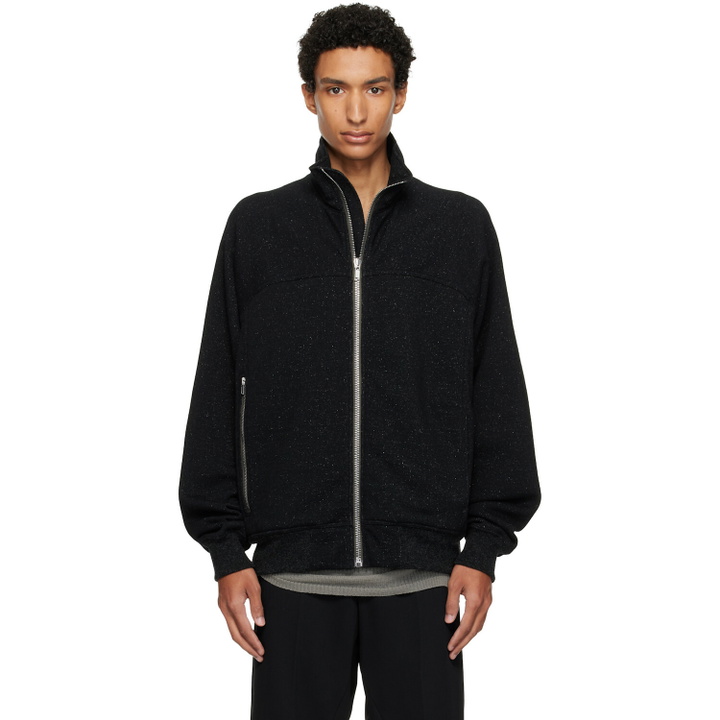 Photo: Rick Owens Black Tower Zipfront Jogger Track Jacket