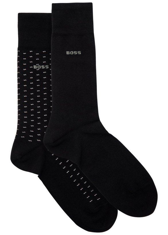 Photo: Boss Patterned Cotton-blend Socks set of two Black