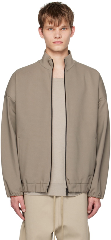 Photo: Fear of God Taupe Embossed Track Jacket