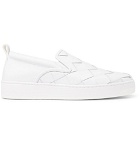 Bottega Veneta - Dodger Intrecciato Leather Slip-On Sneakers - White