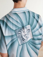 Versace - Camp-Collar Cotton-Poplin Shirt - Blue