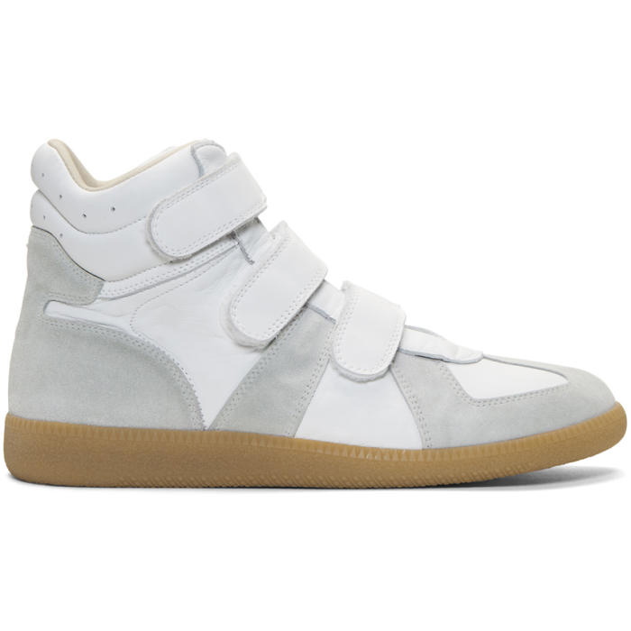 Photo: Maison Margiela White Triple Velcro Sneakers