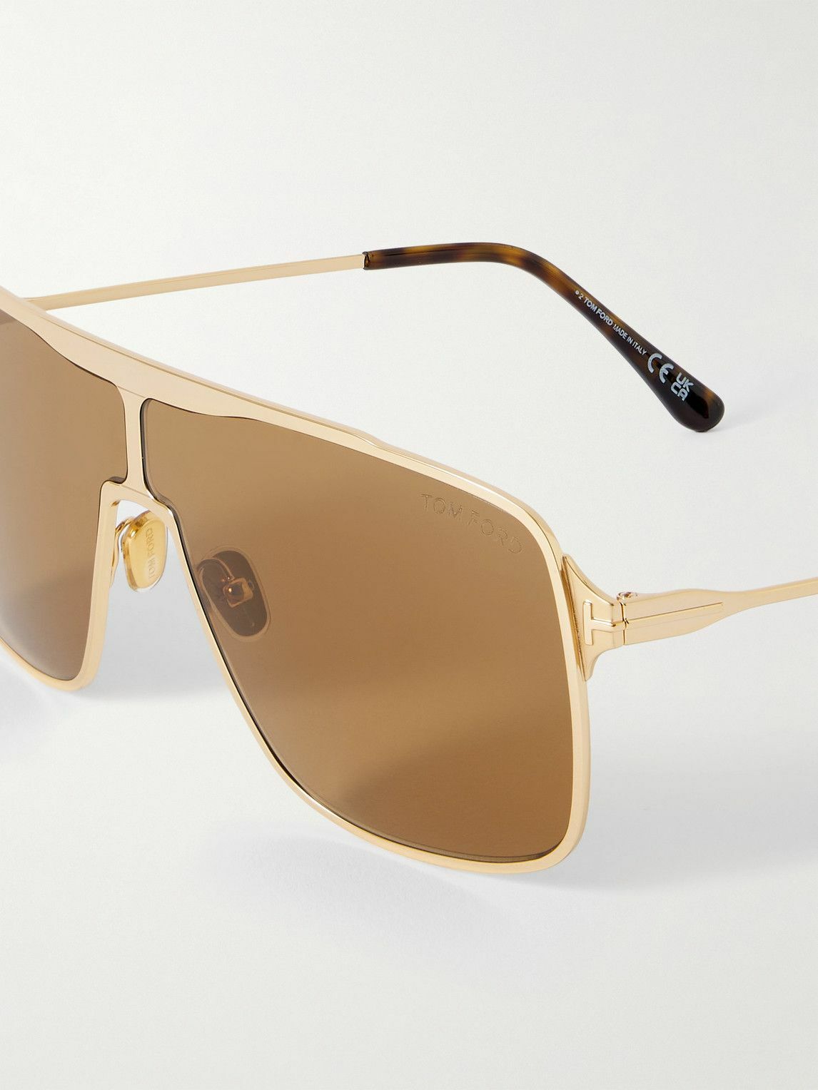 TOM FORD - Zappa D-Frame Gold-Tone Sunglasses TOM FORD