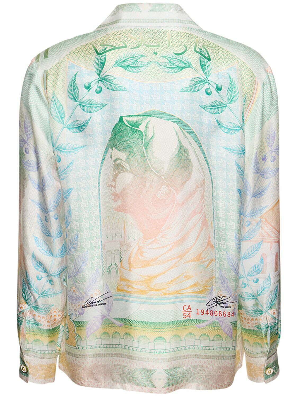 CASABLANCA - La Monnaie Print Silk Twill Shirt Casablanca