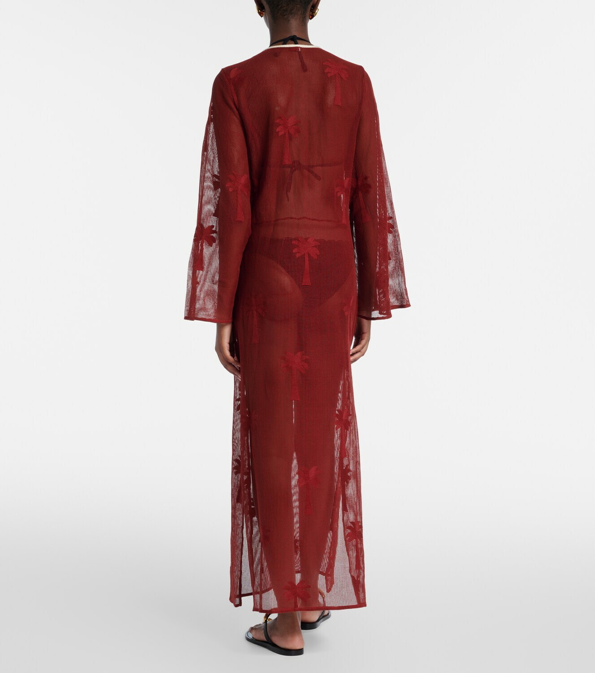 Johanna Ortiz Embroidered cotton mesh kaftan