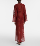 Johanna Ortiz Embroidered cotton mesh kaftan