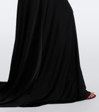 David Koma Cutout ruched jersey gown