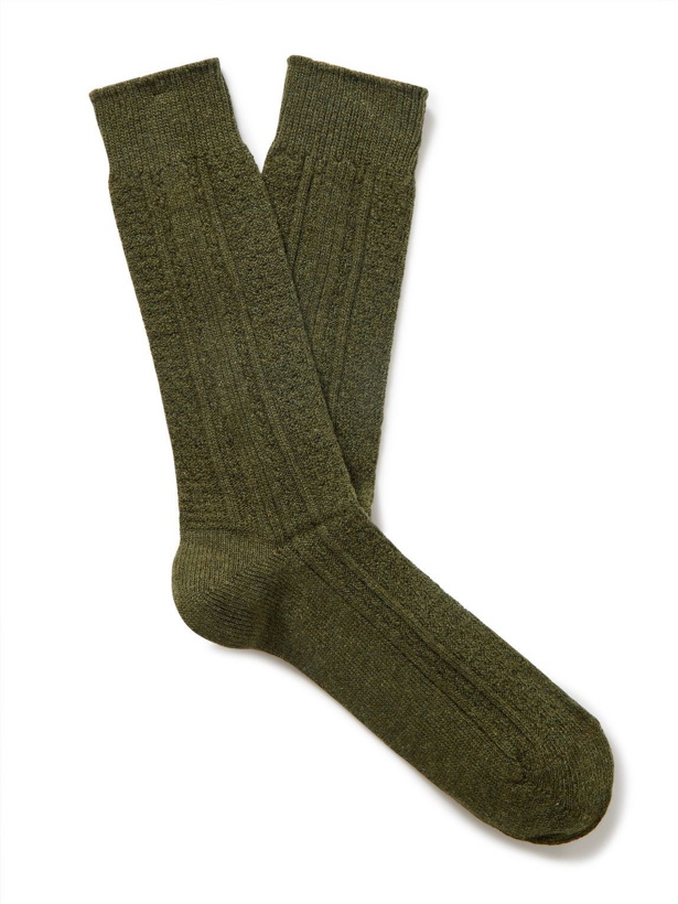 Photo: Anonymous ism - Cable-Knit Cashmere-Blend Socks