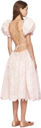 Sandy Liang Pink Cil Midi Dress