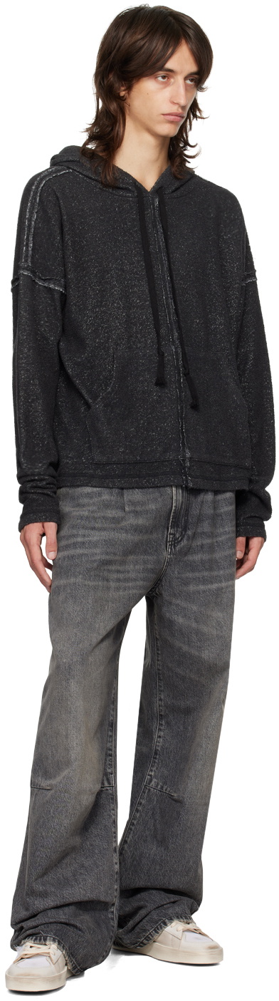 Greg Lauren Black Cozy Hoodie