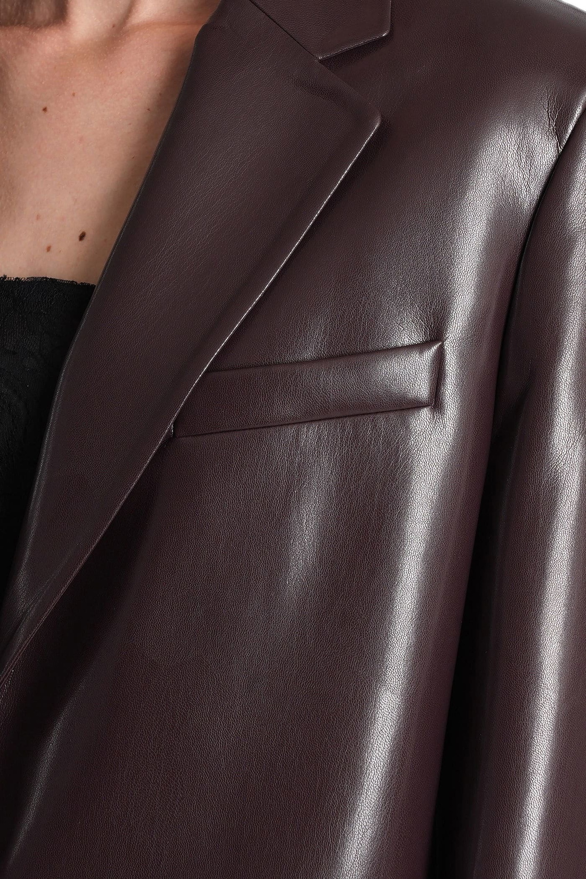 The Andamane Guia Blazer In Bordeaux Polyester