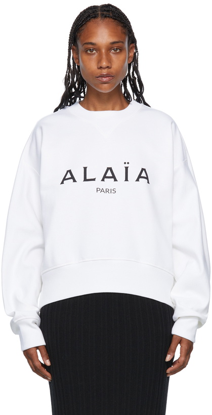 Photo: ALAÏA White Cotton Sweatshirt