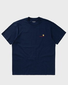 Carhartt Wip S/S American Script Tee Blue - Mens - Shortsleeves