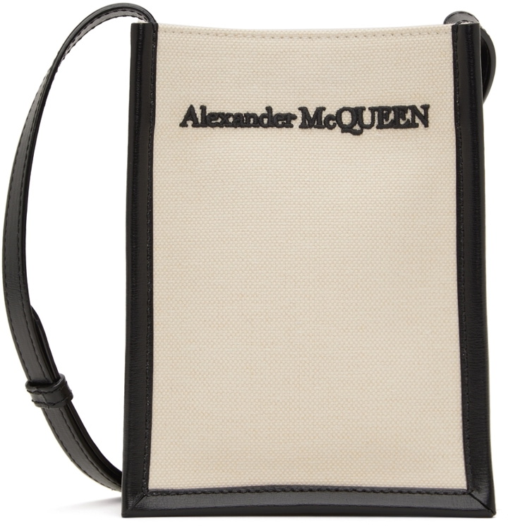 Photo: Alexander McQueen Beige Mini Edge Crossbody Messenger Bag