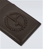 Giorgio Armani Embellished leather card holder