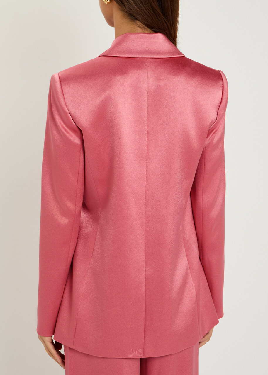 Alice + Olivia Billie Satin Blazer Pink