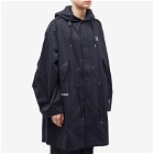 Fred Perry Men's x Raf Simons Printed Patch Parka Jacket in Black