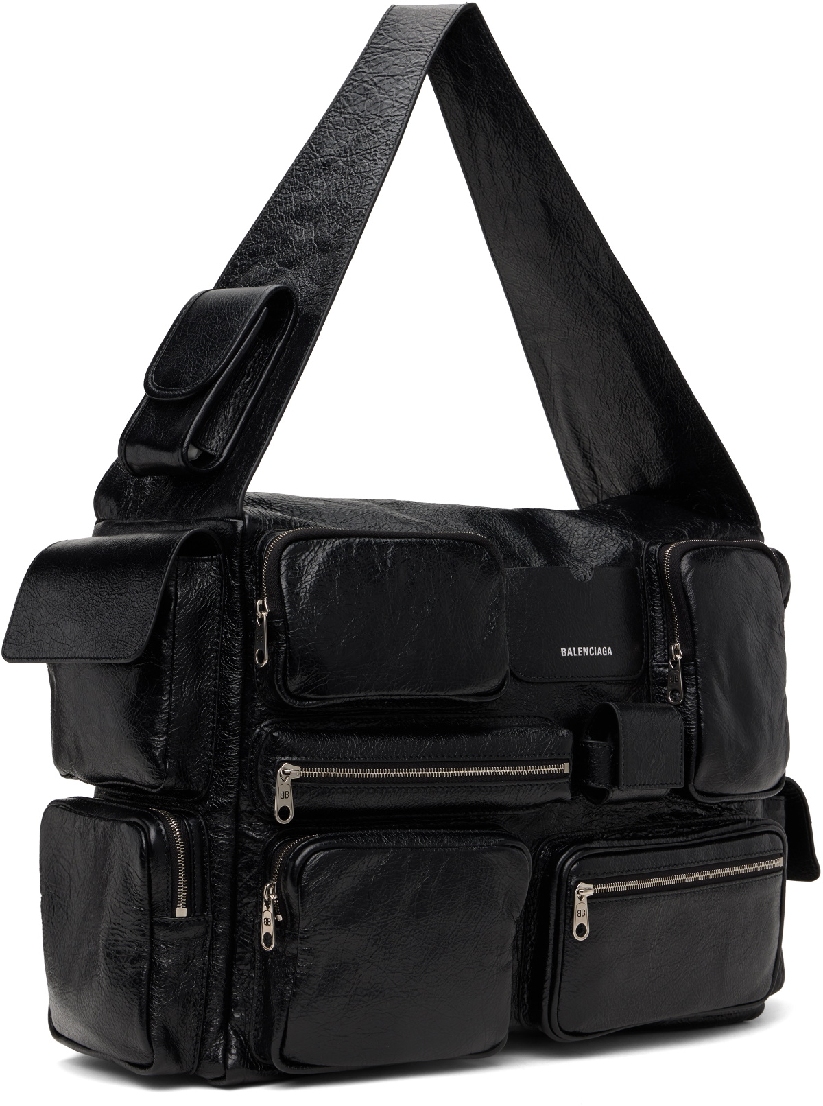 Balenciaga Black Superbusy Large Sling Duffle Bag