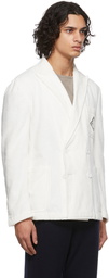 Ralph Lauren Purple Label White Terrycloth Hadley Blazer