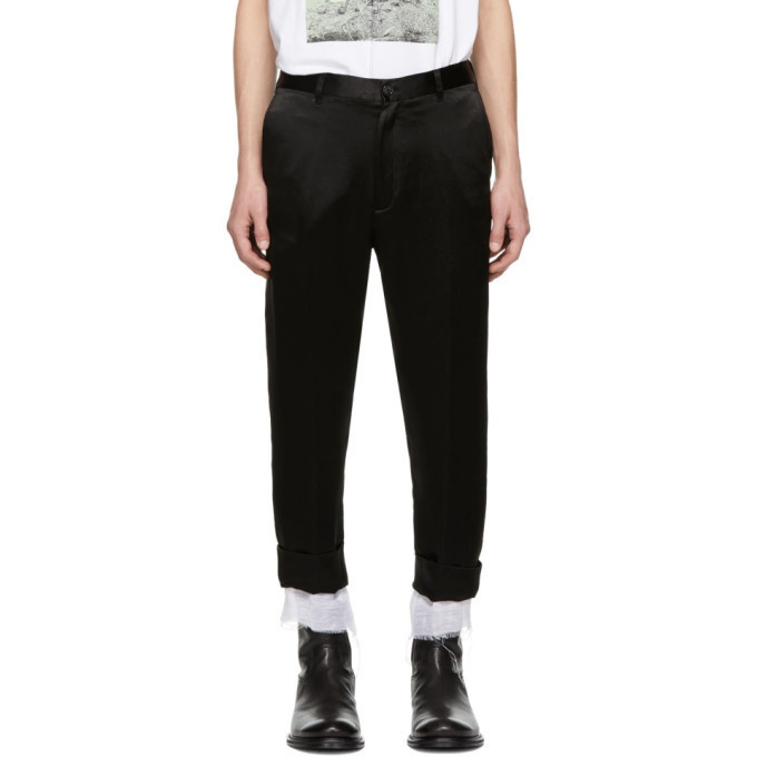 Photo: Ann Demeulemeester Black Dropped Inseam Trousers