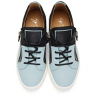 Giuseppe Zanotti Blue and Black Double May London Sneakers