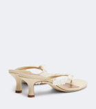 Staud Freja embellished leather thong sandals