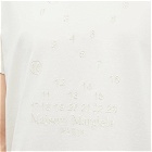 Maison Margiela Men's Embroidered Numbers Logo T-Shirt in Chalk