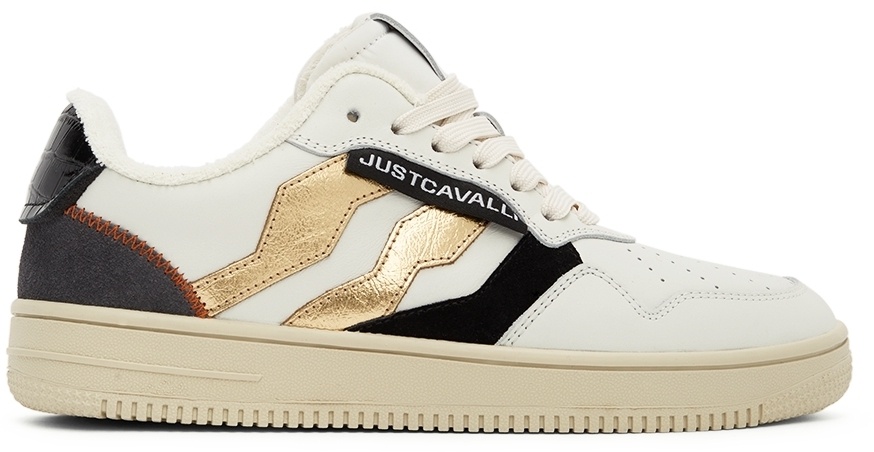 Photo: Just Cavalli White Leather Low-Top Sneakers