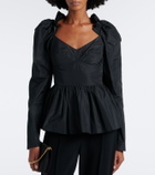 Stella McCartney Peplum taffeta top