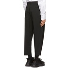 Juun.J Black Two-Pleat Cropped Trousers