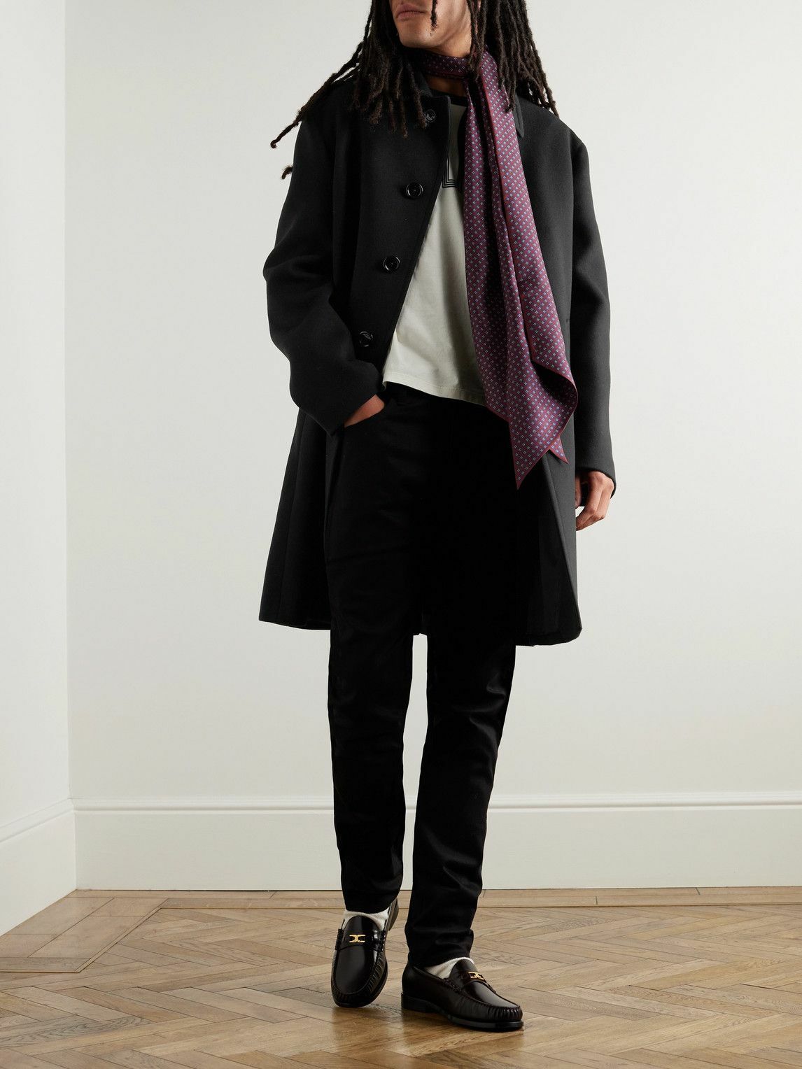 CELINE - Wool and Cashmere-Blend Coat - Black