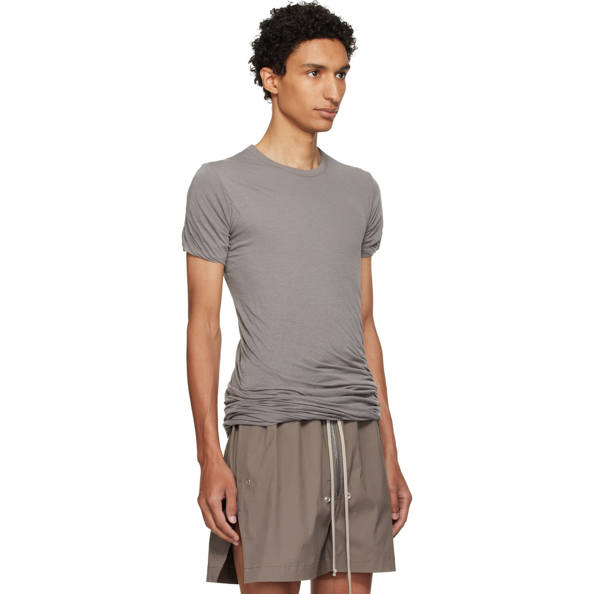 Rick Owens Gray Tower Double S/S T-shirt