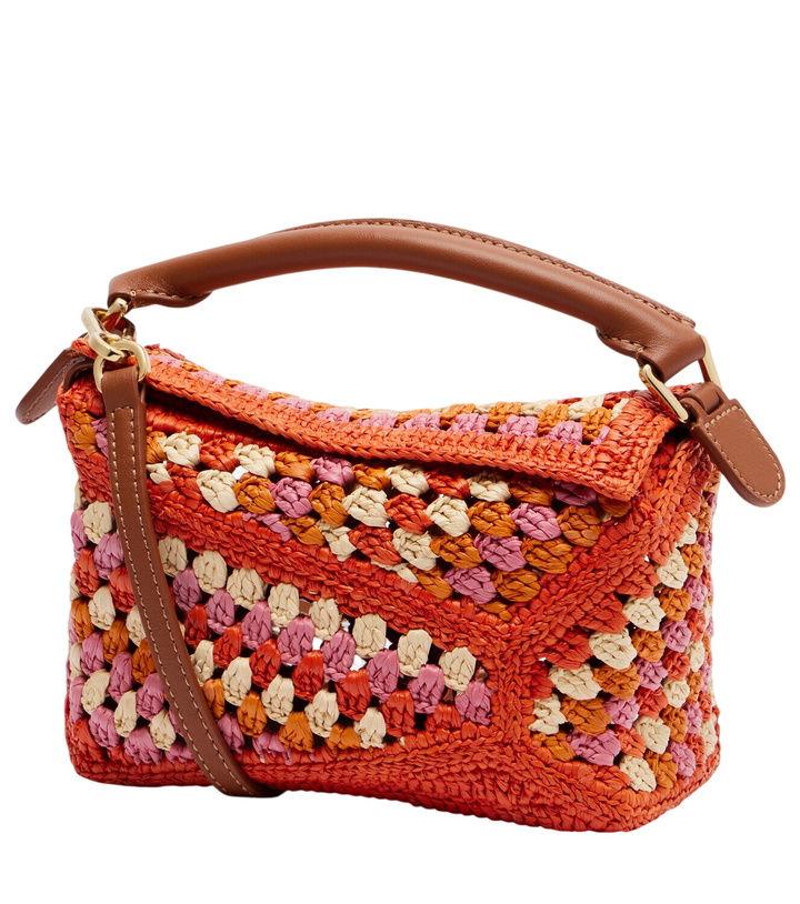 Photo: Loewe Paula's Ibiza Puzzle Mini raffia top-handle bag
