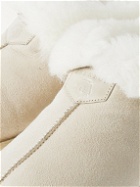 Grenson - Wyeth Shearling-Lined Suede Slippers - Neutrals