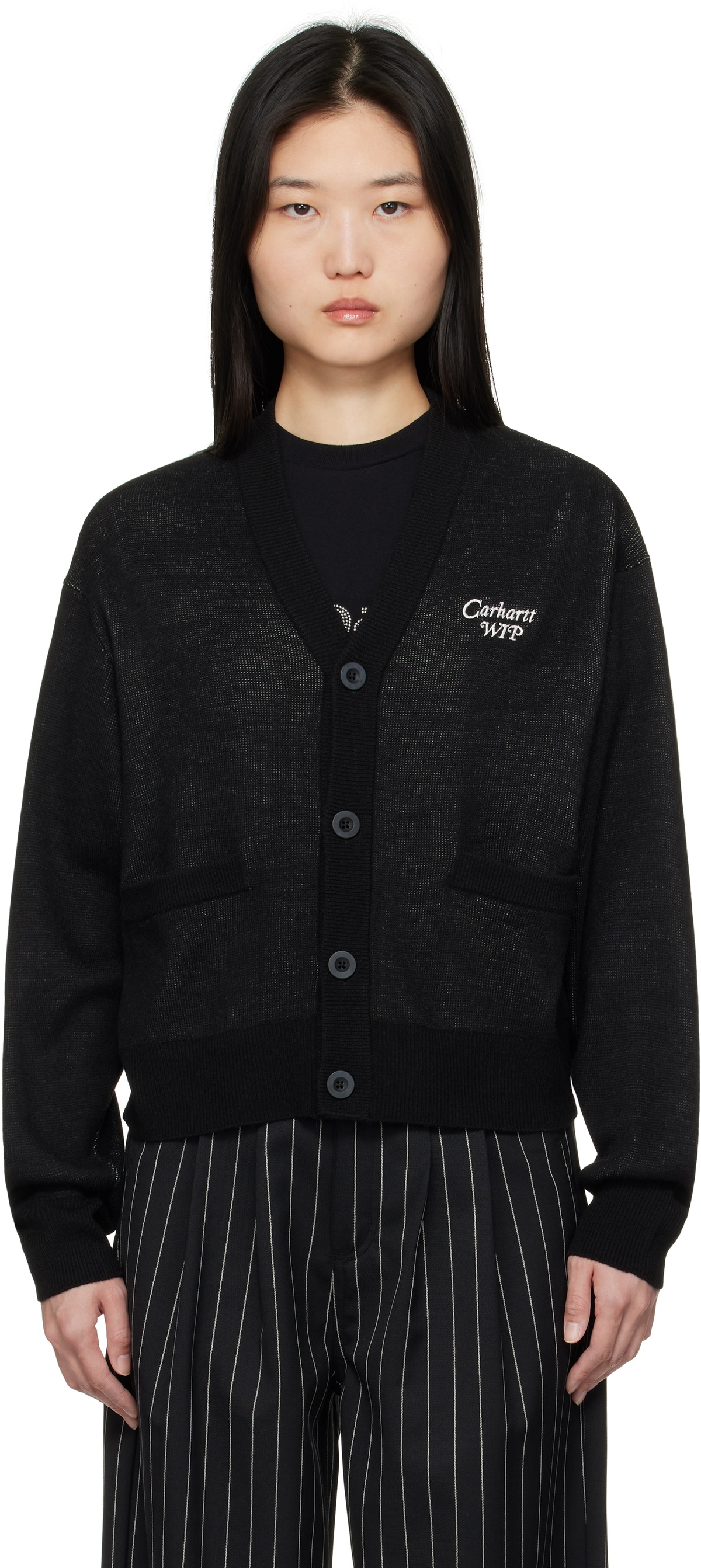 Carhartt Work In Progress Black 'Harttbreaker' Cardigan