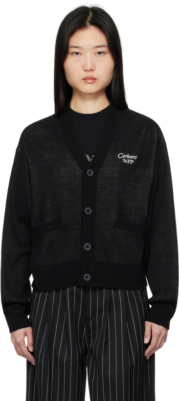 Photo: Carhartt Work In Progress Black 'Harttbreaker' Cardigan